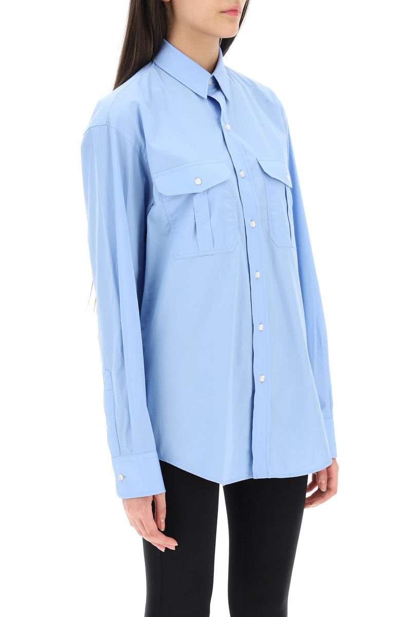 Wardrobe.nyc oversized shirt - Blue-clothing-Wardrobe.Nyc-Urbanheer