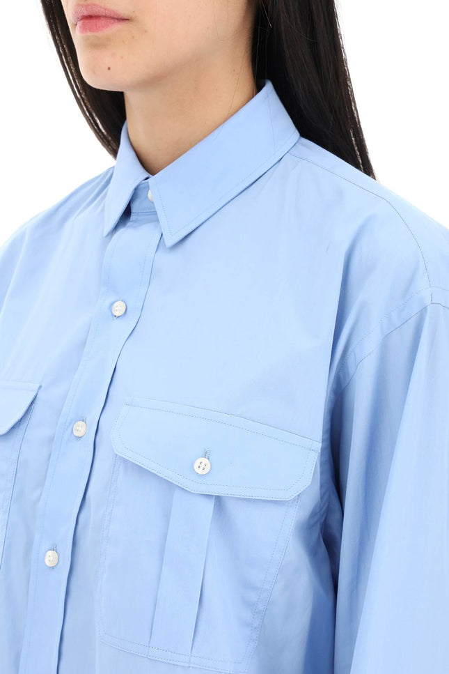 Wardrobe.nyc oversized shirt - Blue-clothing-Wardrobe.Nyc-Urbanheer