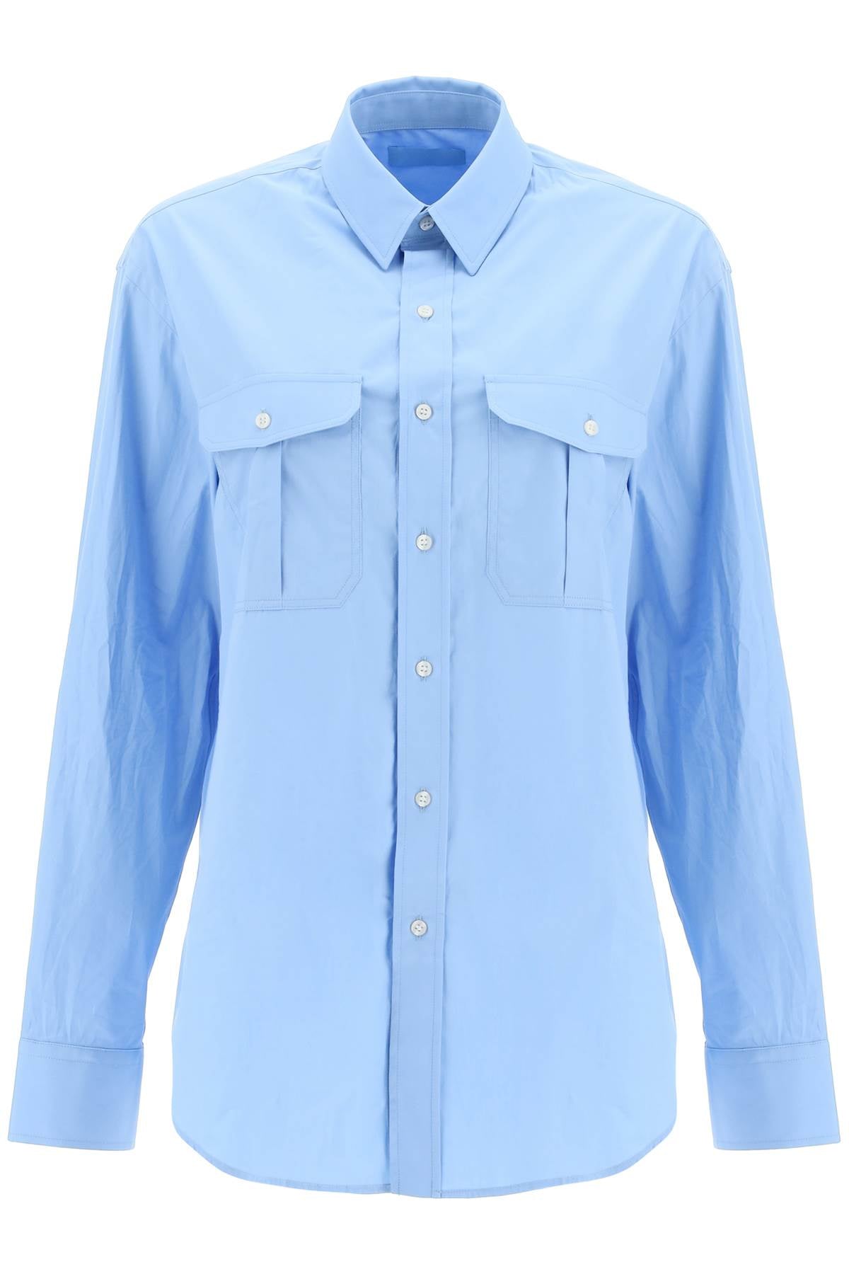 Wardrobe.nyc oversized shirt - Blue-clothing-Wardrobe.Nyc-Urbanheer