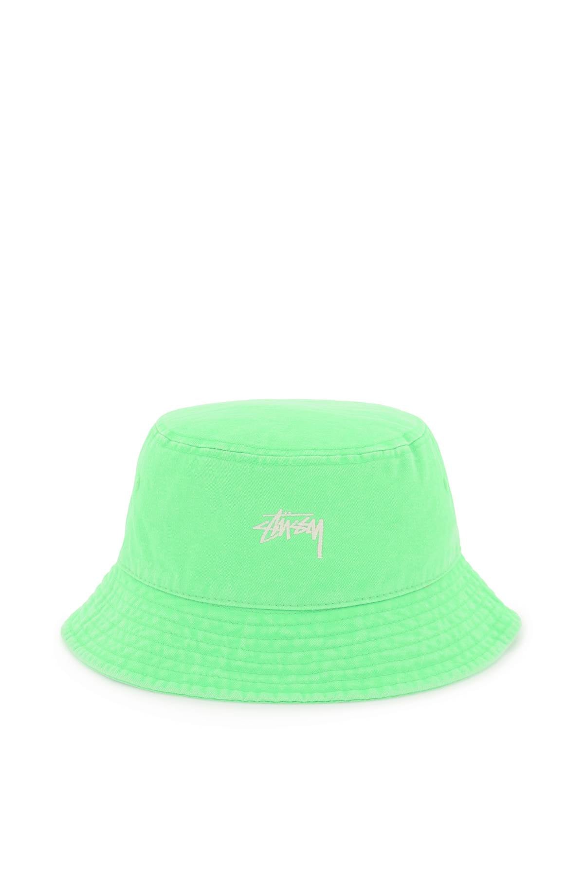 Washed Stock Bucket Hat-men > accessories > scarves hats & gloves > hats-Stussy-l/xl-Verde-Urbanheer