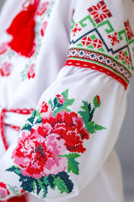 White Embroidered Dress For A Girl