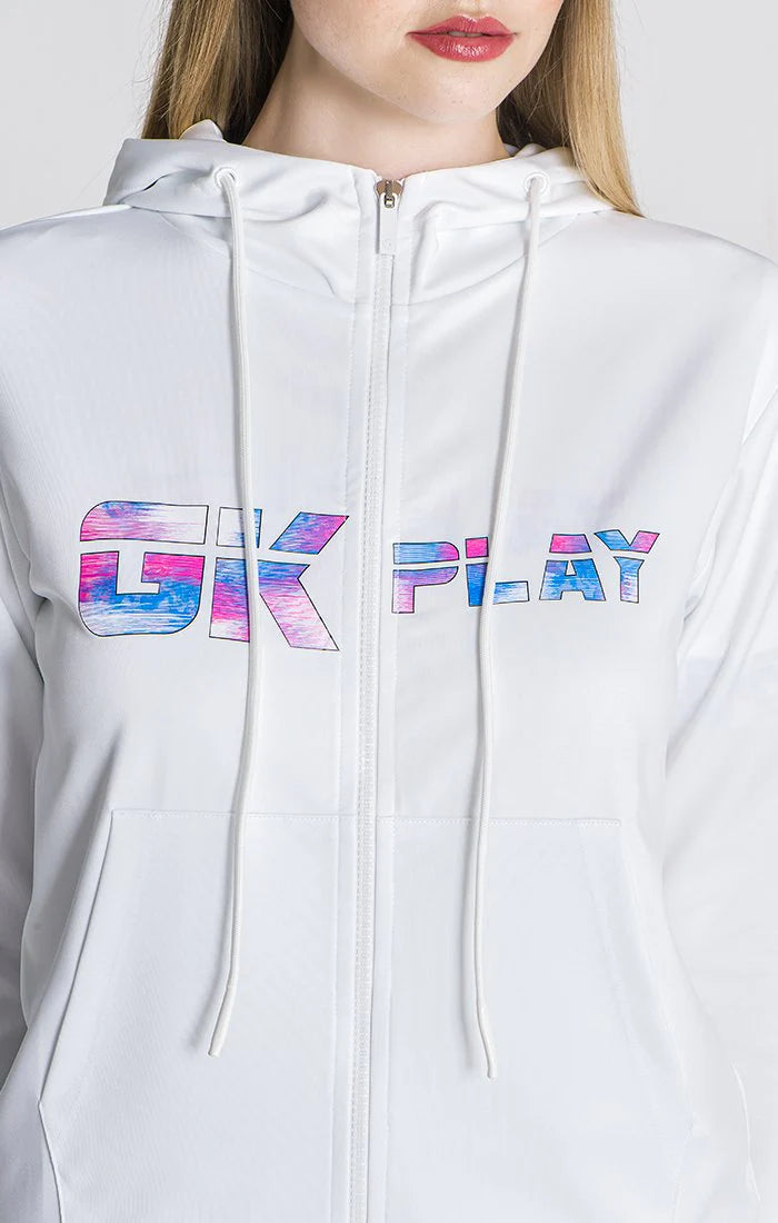 White Gk Play Hoodie Jacket-Clothing - Women-Gianni Kavanagh-XS-White-Urbanheer