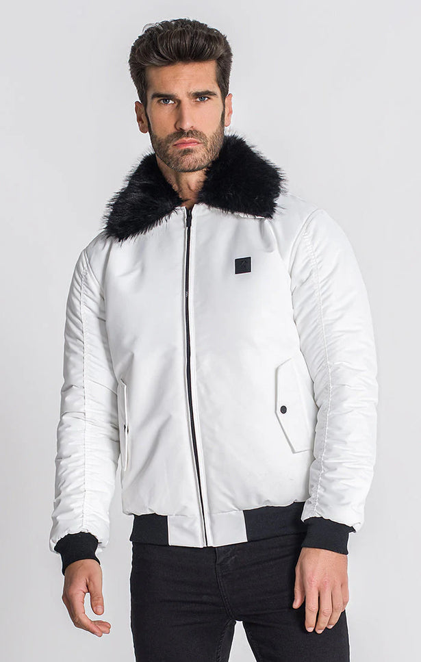 White Hollywood Bomber Waterproof Jacket-Clothing - Men-Gianni Kavanagh-White-XS-Urbanheer