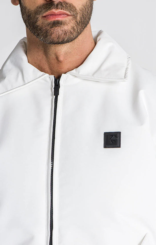 White Hollywood Bomber Waterproof Jacket-Clothing - Men-Gianni Kavanagh-Urbanheer