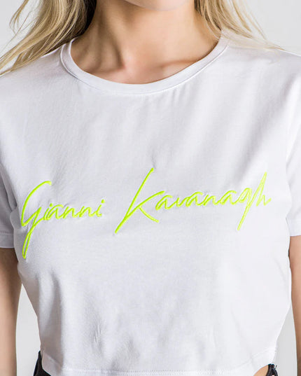 White Neon Yellow Reaction Signature Tee