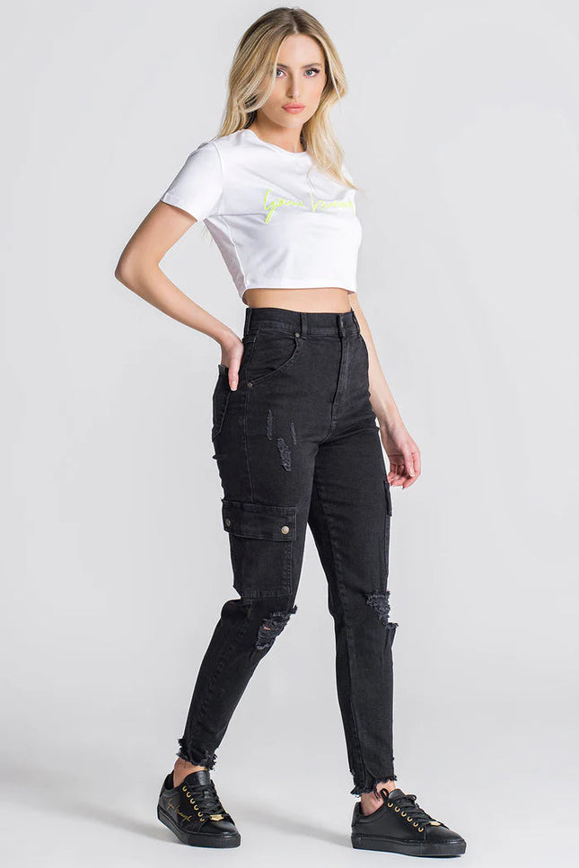 White Neon Yellow Reaction Signature Tee