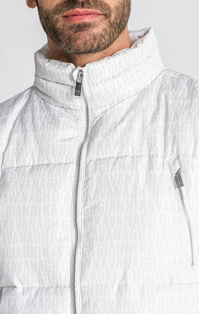 White Typo Puffer Coat-Clothing - Women-Gianni Kavanagh-WHITE-M-Urbanheer