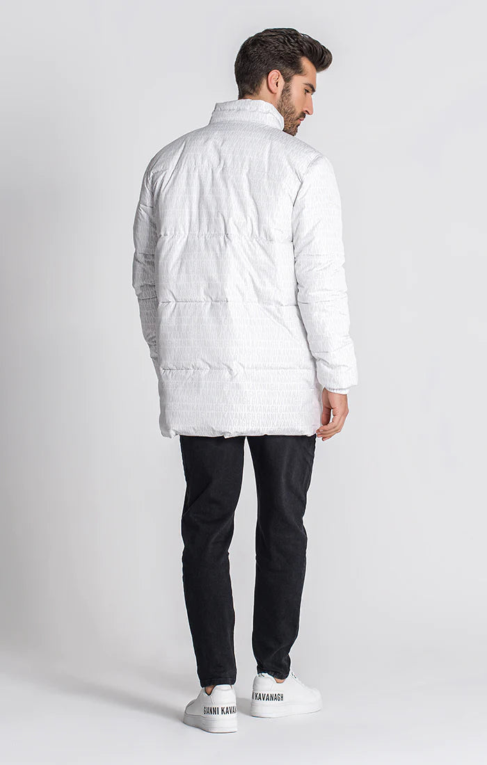 White Typo Puffer Coat-Clothing - Women-Gianni Kavanagh-WHITE-M-Urbanheer