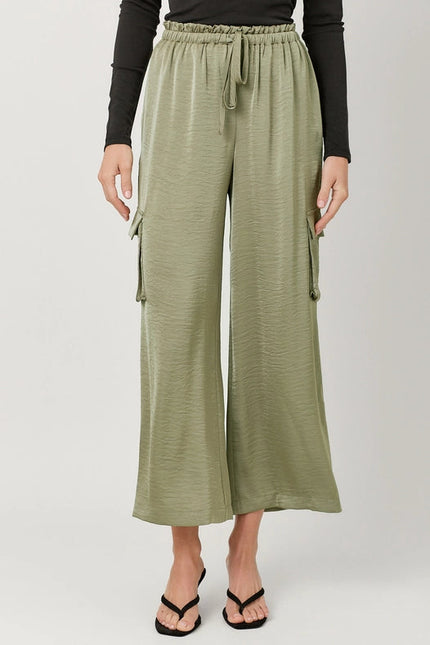 Wide Leg Cargo Pants Cactus