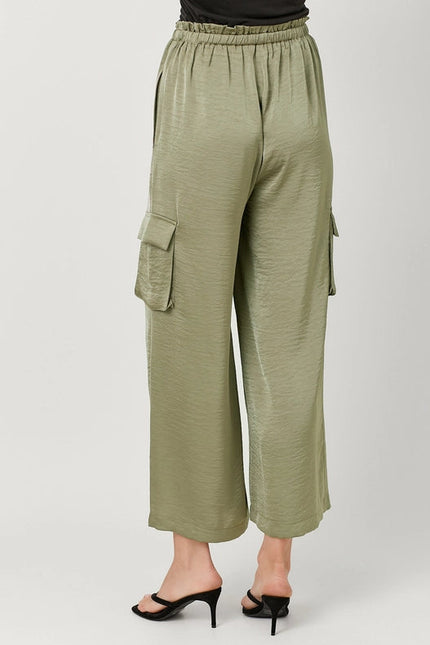 Wide Leg Cargo Pants Cactus