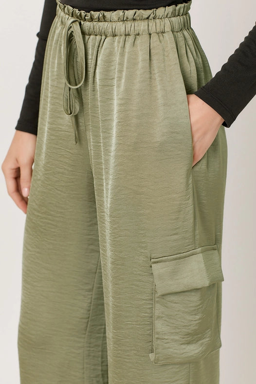 Wide Leg Cargo Pants Cactus