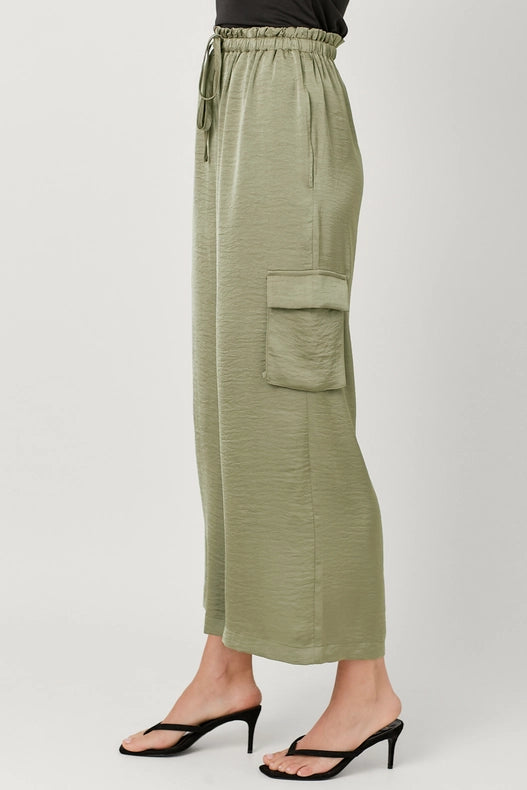 Wide Leg Cargo Pants Cactus