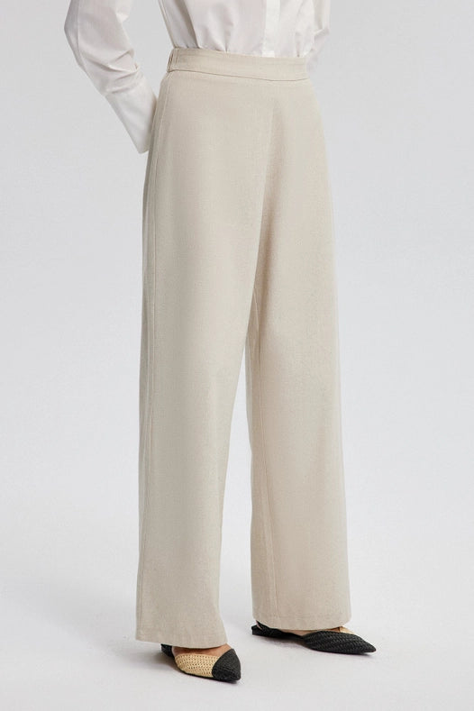 Wide Leg Linen Trousers