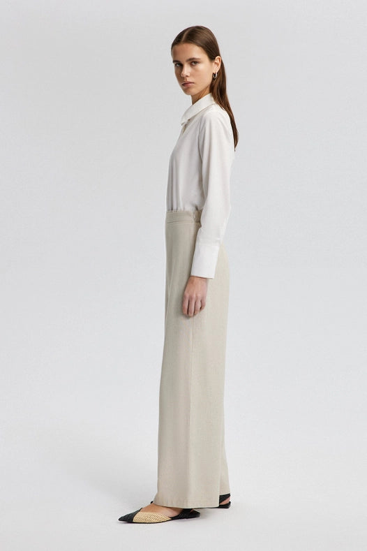 Wide Leg Linen Trousers