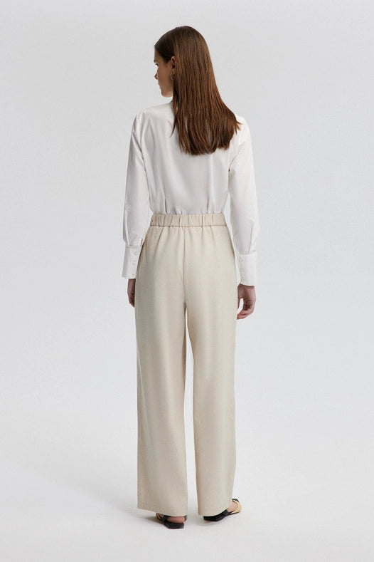 Wide Leg Linen Trousers