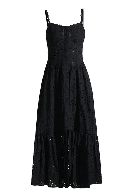 Women Elegant Lace Dress - Beach & Resort Ready Black-Dress-Productseeker-Urbanheer