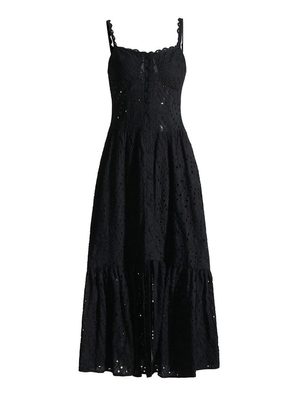 Women Elegant Lace Dress - Beach & Resort Ready Black-Dress-Productseeker-Urbanheer