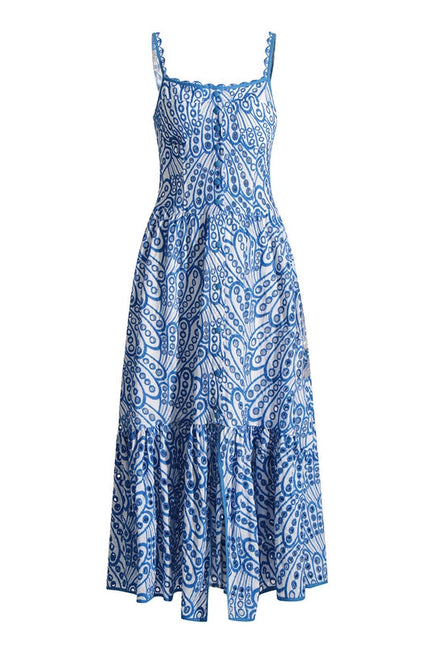 Women Elegant Lace Dress - Beach & Resort Ready Blue-Dress-Productseeker-Urbanheer