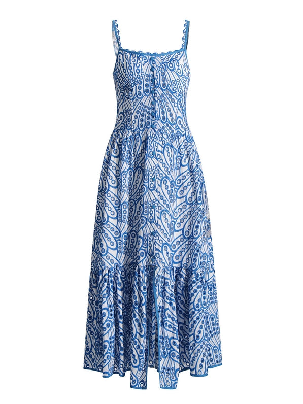 Women Elegant Lace Dress - Beach & Resort Ready Blue-Dress-Productseeker-Urbanheer