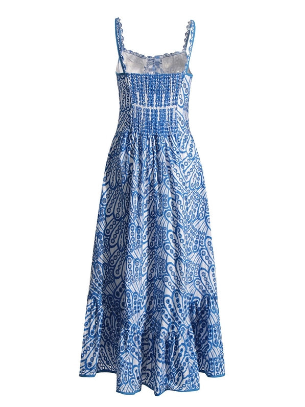 Women Elegant Lace Dress - Beach & Resort Ready Blue-Dress-Productseeker-Urbanheer