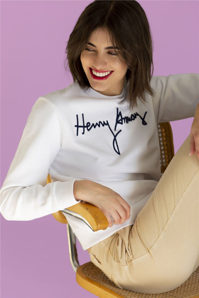 Women Sweatshirt HA Blanco