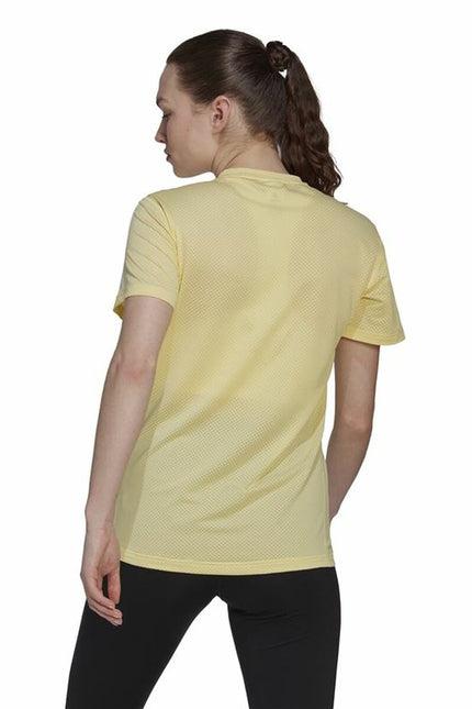 Women’s Short Sleeve T-Shirt Adidas Own Cooler Yellow-Fashion | Accessories > Clothes and Shoes > T-shirts-Adidas-Urbanheer