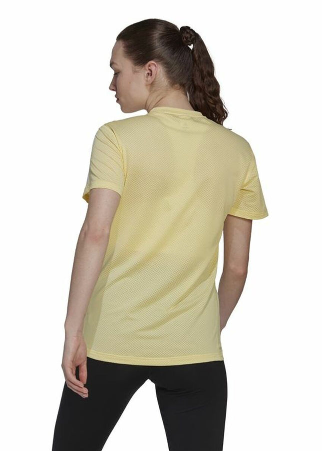 Women’s Short Sleeve T-Shirt Adidas Own Cooler Yellow-Fashion | Accessories > Clothes and Shoes > T-shirts-Adidas-Urbanheer