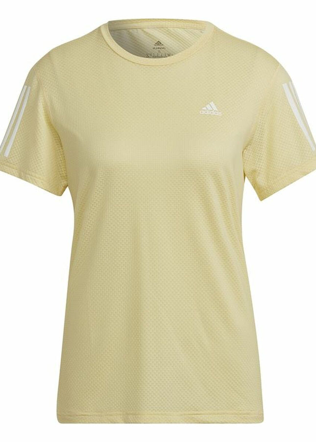 Women’s Short Sleeve T-Shirt Adidas Own Cooler Yellow-Fashion | Accessories > Clothes and Shoes > T-shirts-Adidas-Urbanheer