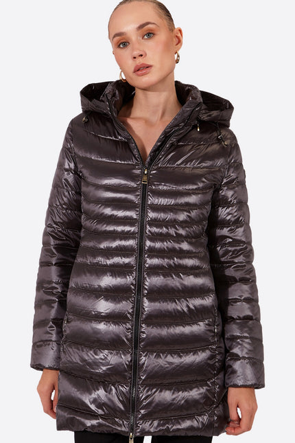 Women's down jacket CRIS Anthracite