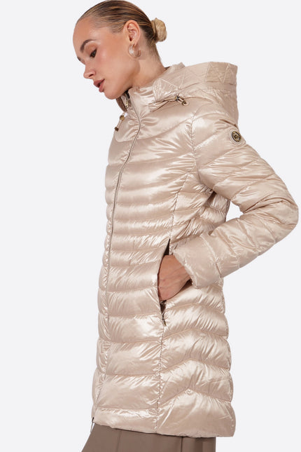 Women's down jacket CRIS Champagne