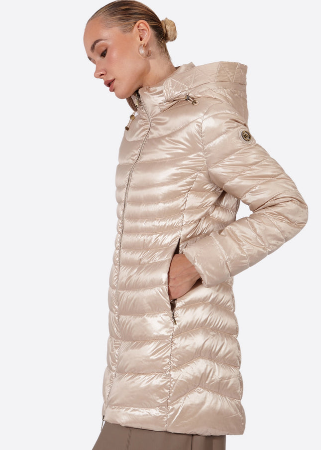 Women's down jacket CRIS Champagne