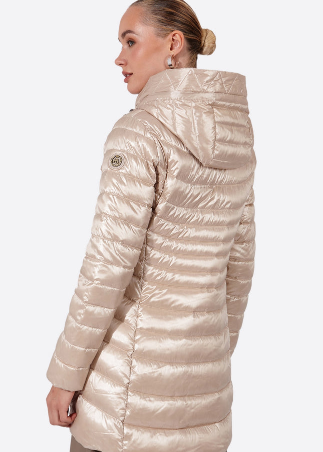 Women's down jacket CRIS Champagne