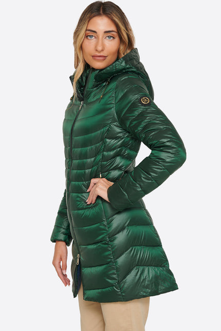 Women's down jacket CRIS Green Forest