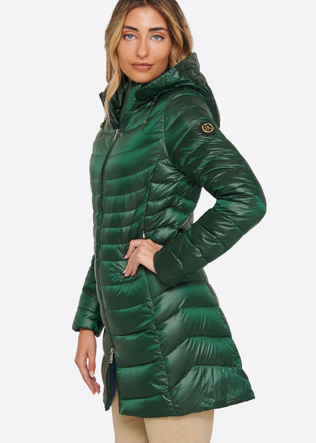 Women's down jacket CRIS Green Forest