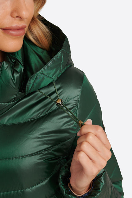 Women's down jacket CRIS Green Forest