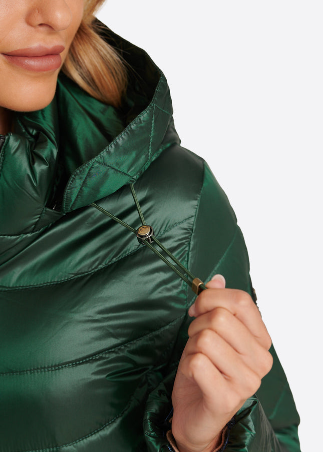 Women's down jacket CRIS Green Forest