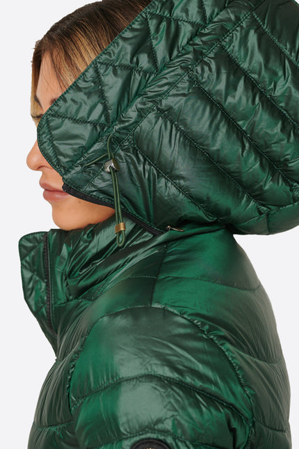 Women's down jacket CRIS Green Forest