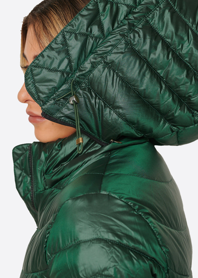 Women's down jacket CRIS Green Forest