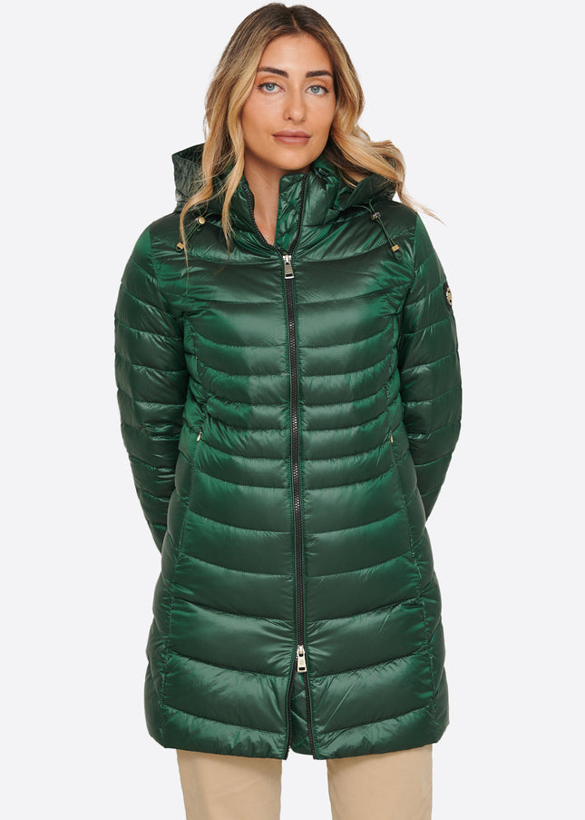 Women's down jacket CRIS Green Forest