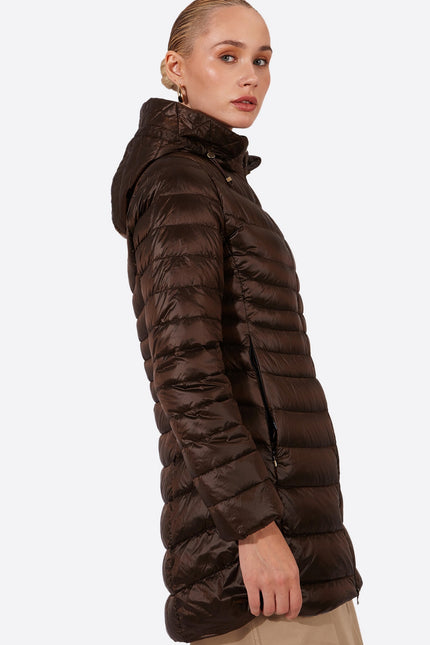 Women's down jacket CRIS Moka