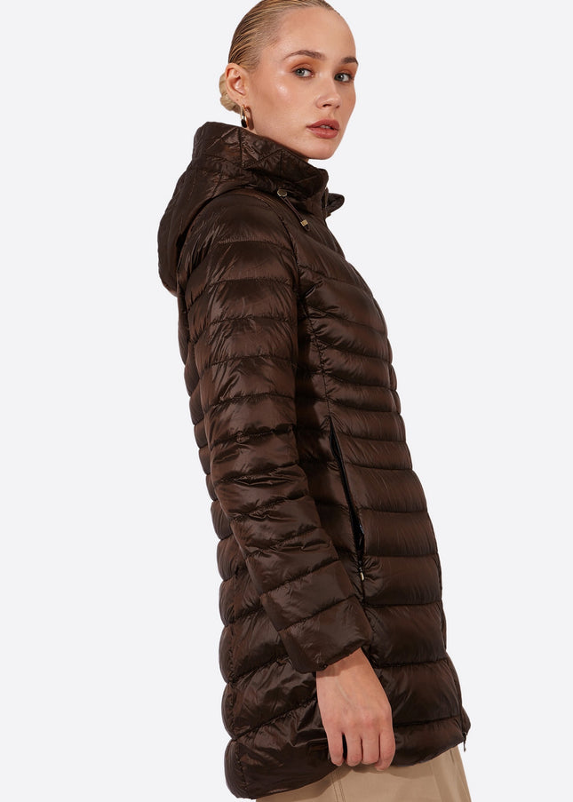 Women's down jacket CRIS Moka