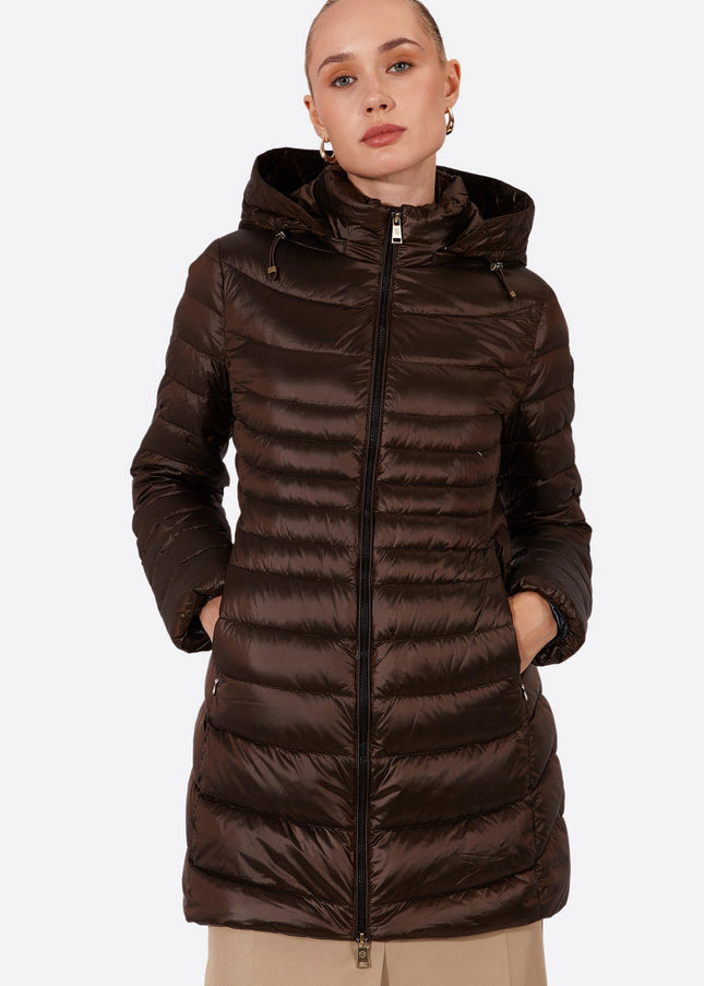 Women's down jacket CRIS Moka