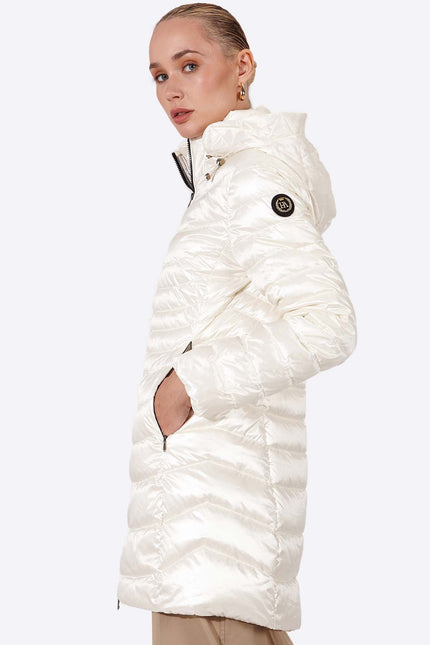 Women's down jacket CRIS Nacre