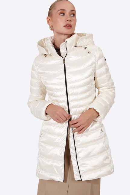 Women's down jacket CRIS Nacre