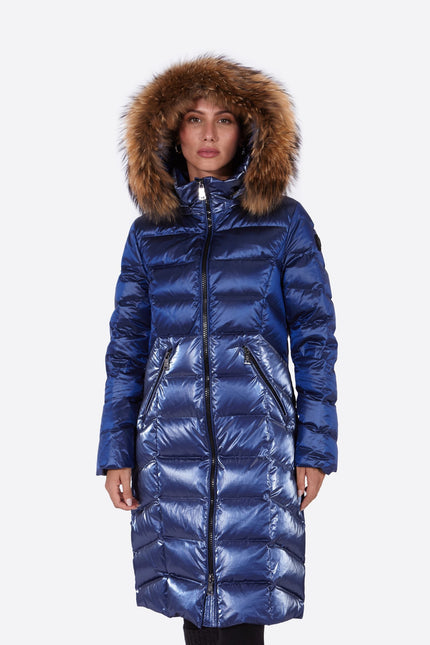 Women's down jacket ELINE  KLEIN BLUE