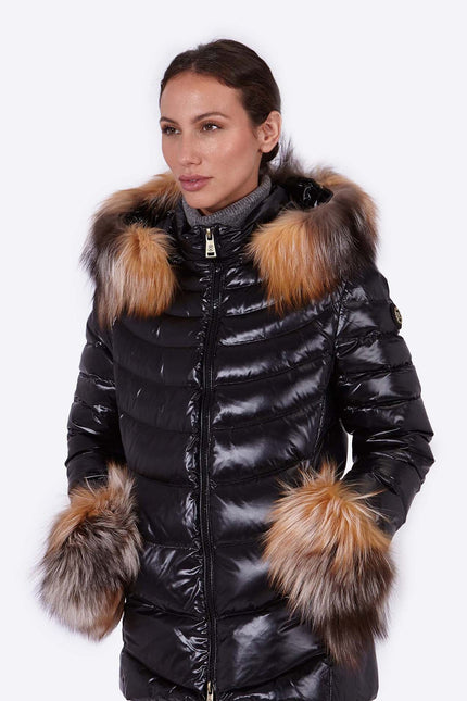 Women's down jacket ELIZABETH BLACK