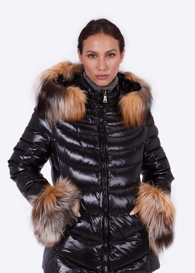 Women's down jacket ELIZABETH BLACK