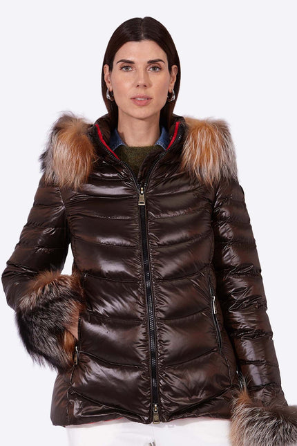 Women's down jacket ELIZABETH MOKA