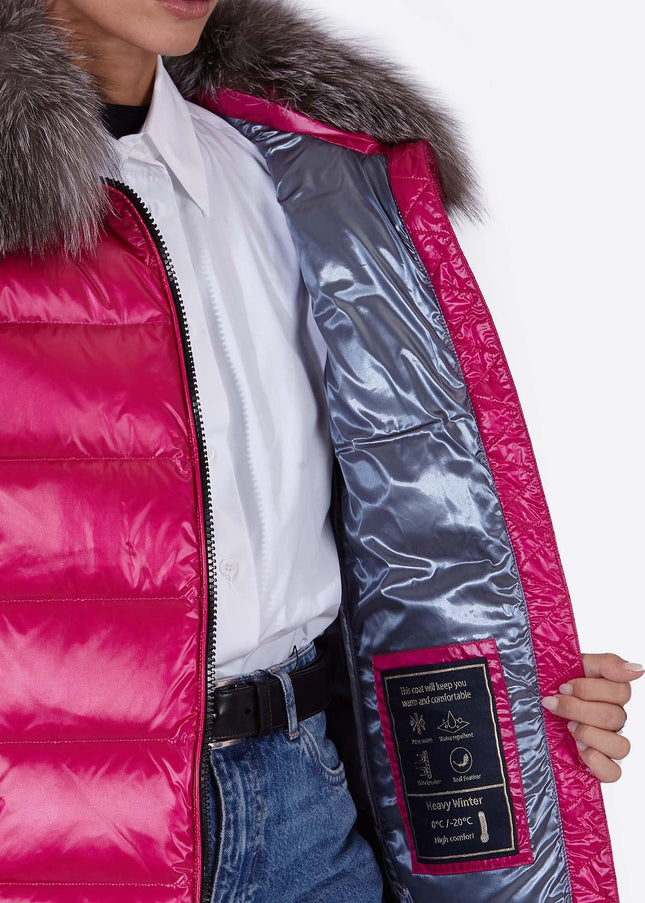 Women's down jacket KARINA-I CARDINAL PINK