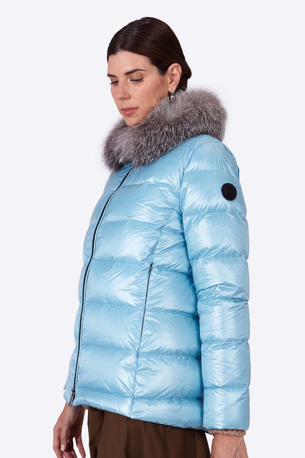 Women's down jacket KARINA-I CRYSTAL BLUE